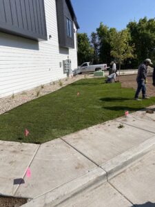 Sod delivery in Hyrum Utah, the company helping out customers on their project.